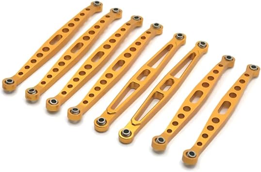Compatible with HB ZP1001 ZP1002 ZP1003 ZP1004 ZP1005 ZP1008 1/10 RC Car Upgrade Parts Metal for Chassis Suspension Link Tie Rod RC Car LinkageYellow