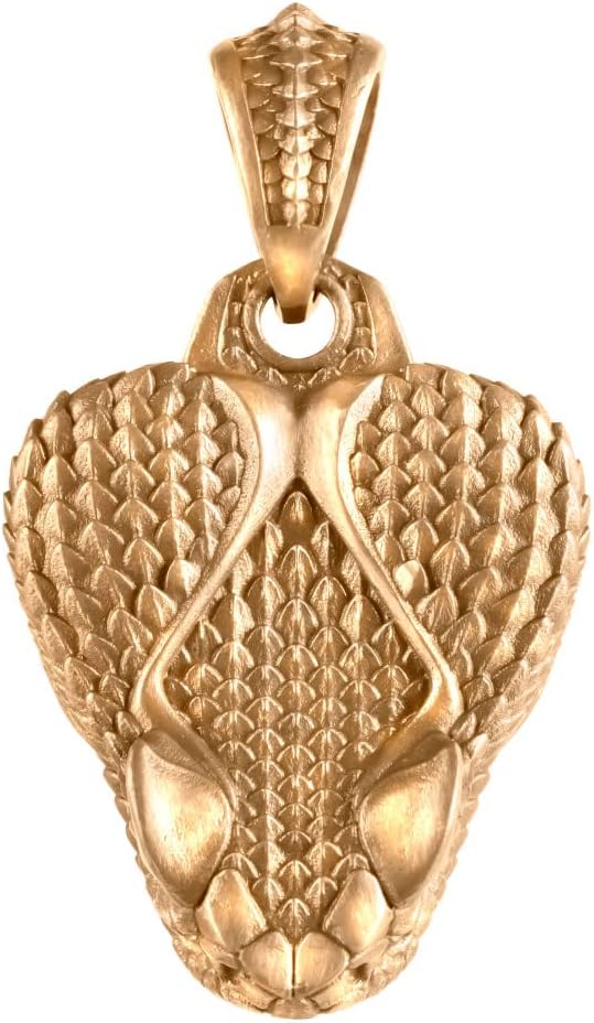 Rattlesnake Clip Pendant Necklace Snake Viking Amulet Pressable Fidget Jewelry Gift for Men Women Birthday