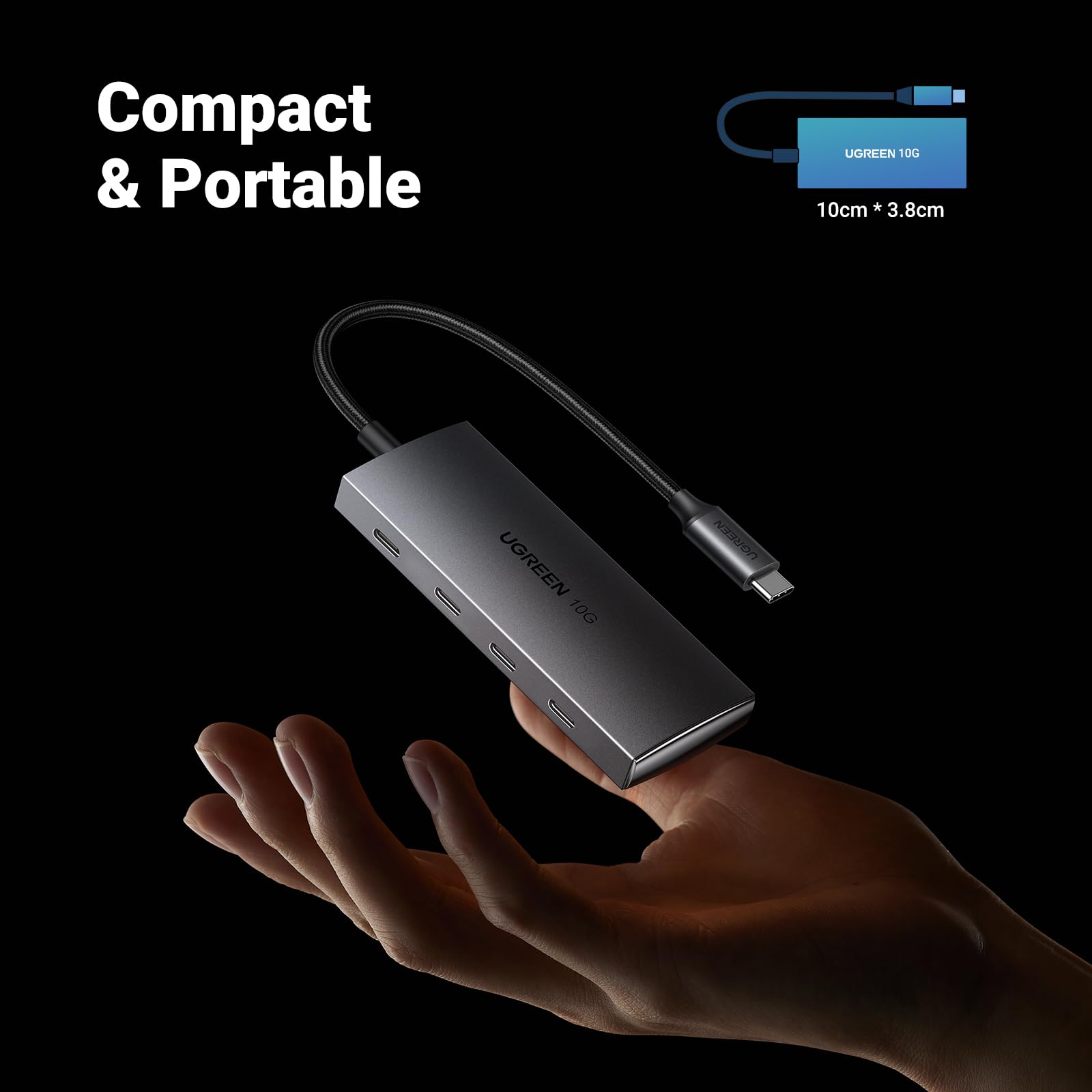 UGREEN 10Gbps Hub USB C vers 4 USB C 3.2 Gen2 Adaptateur Multiport | Coque en Aluminium Compatible avec MacBook iPad Air Pro Mac Mini M4 iMac Surface iPhone 17 Pro Max Air Galaxy S25 S24 Ultra