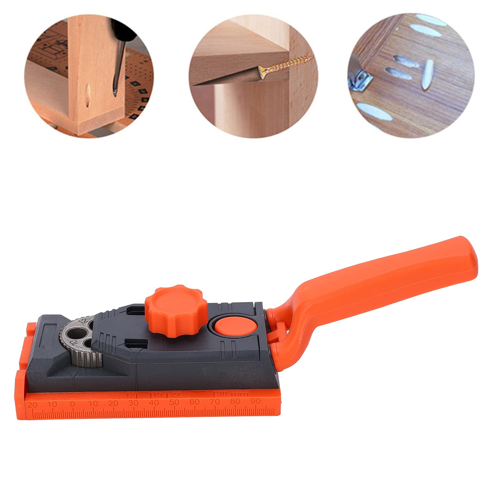 Woodworking Drilling Hole Locator, Outlet Oblique Hole Positioner, DIY Punching Tool, 6/8/10/12mm Drill Bits Compatible, High Strength Plastic Material