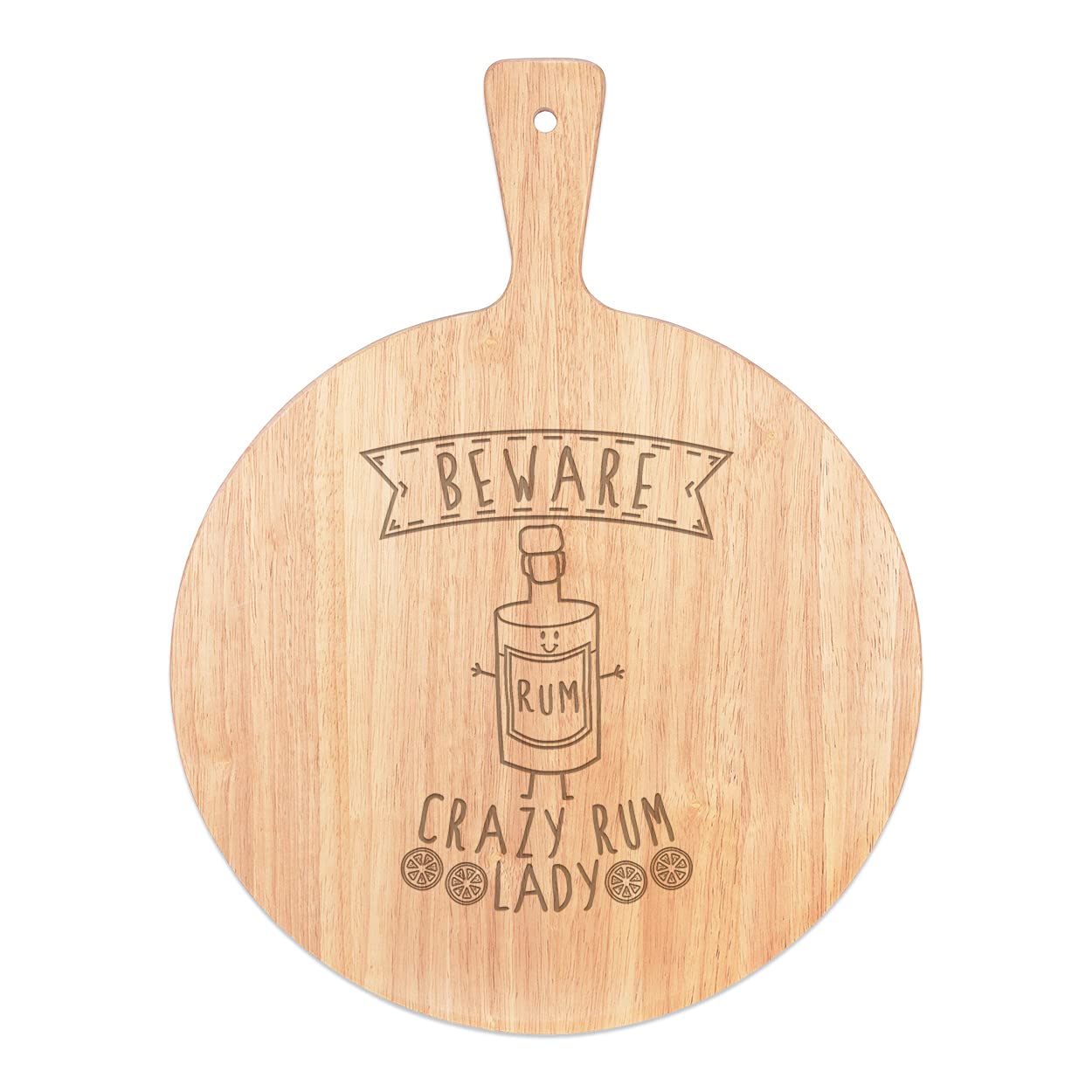 Pizza Board Attention Fou Rhum Bois Rond : Fini les Brûlures lors du Service avec la Rame