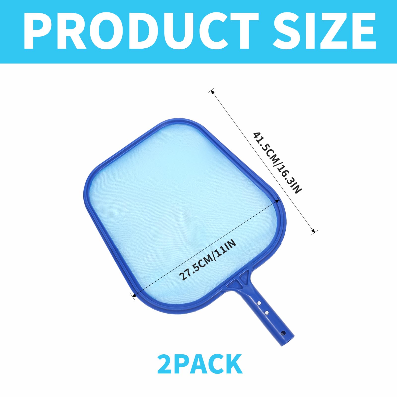 Épuisettes de Piscine Lot de 2 - Filet de Nettoyage Robuste pour Feuilles et Saleté