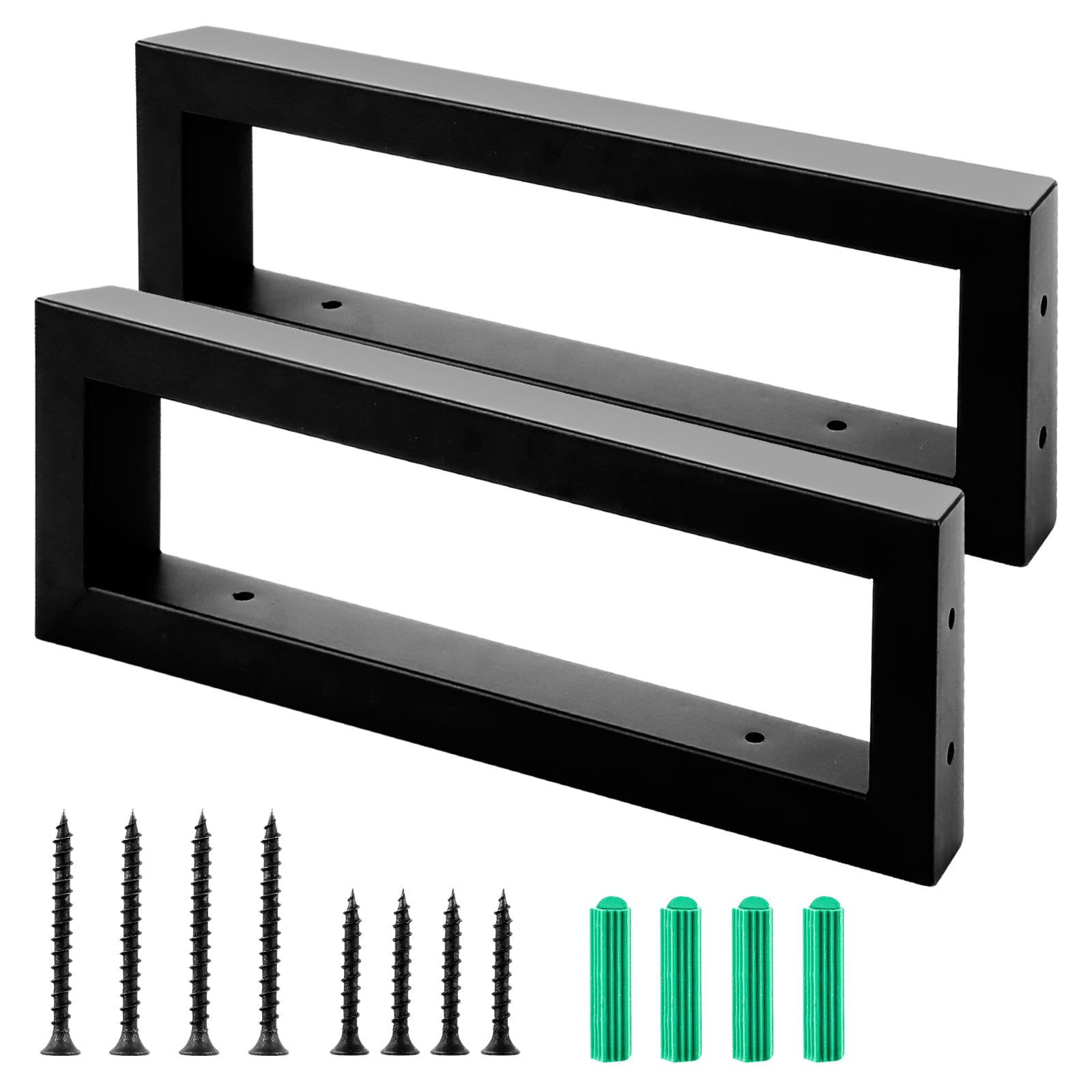 Supports de lavabo muraux en métal noir STARVAST 30cm x2