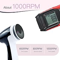 Vista 4 de Rechargeable Electric Foot Callus Remover with 3-Sizes 120Pcs Sandpaper Discs, Professional 1000RPM 3-Speed Control Electric Foot File (E7 Black)