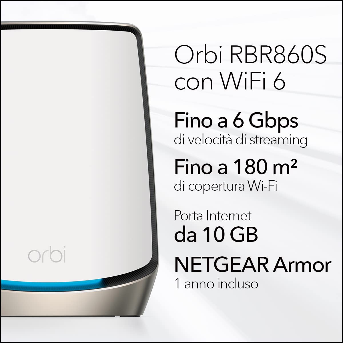 Router WiFi 6 Orbi RBR860S Netgear 10G Port - Dettaglio