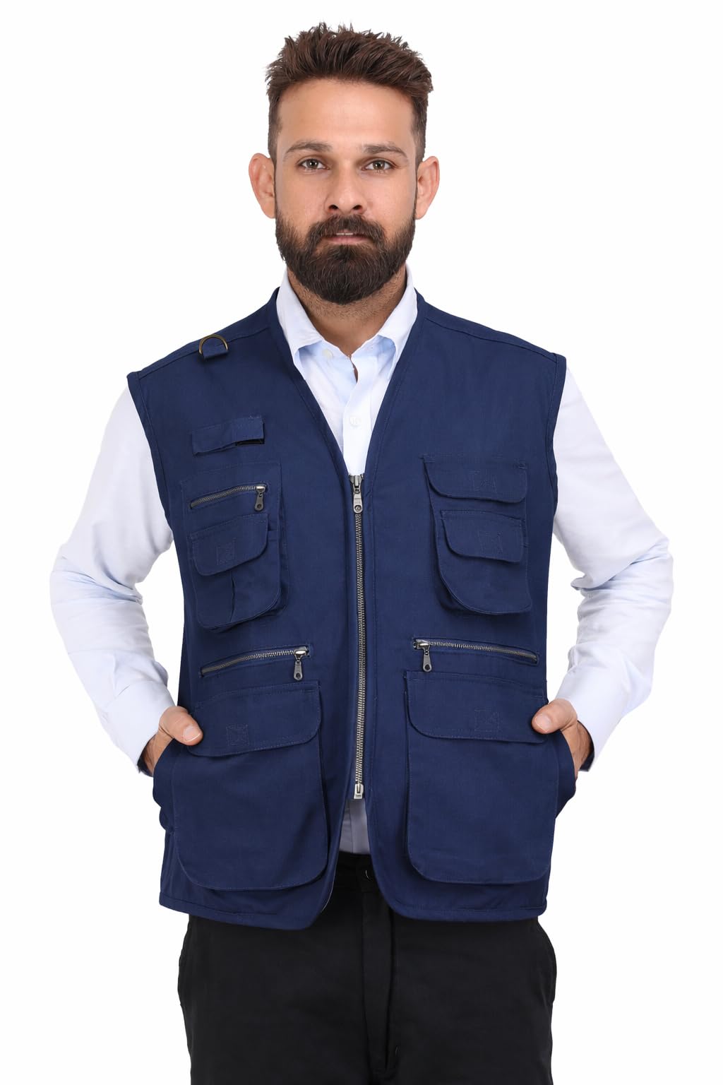CLUB TWENTY ONE Workwear Men and Women Multi Pocket Outdoor Adventure Vest, Hiking - Trecking Jacket, Cotton Fabric Zipper Closure-picture-19