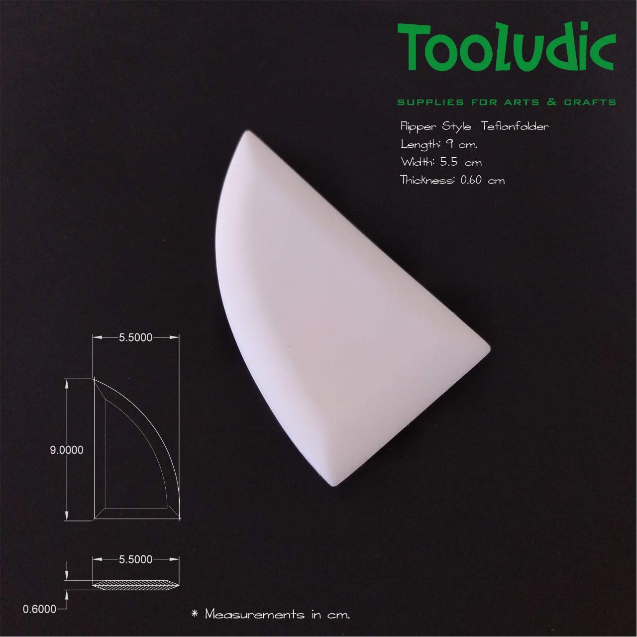 Teflon Bonefolder Scrapbooking Tool Pencil for Paper Binding Leather Crafts, Card Making and Office Supplies (White)