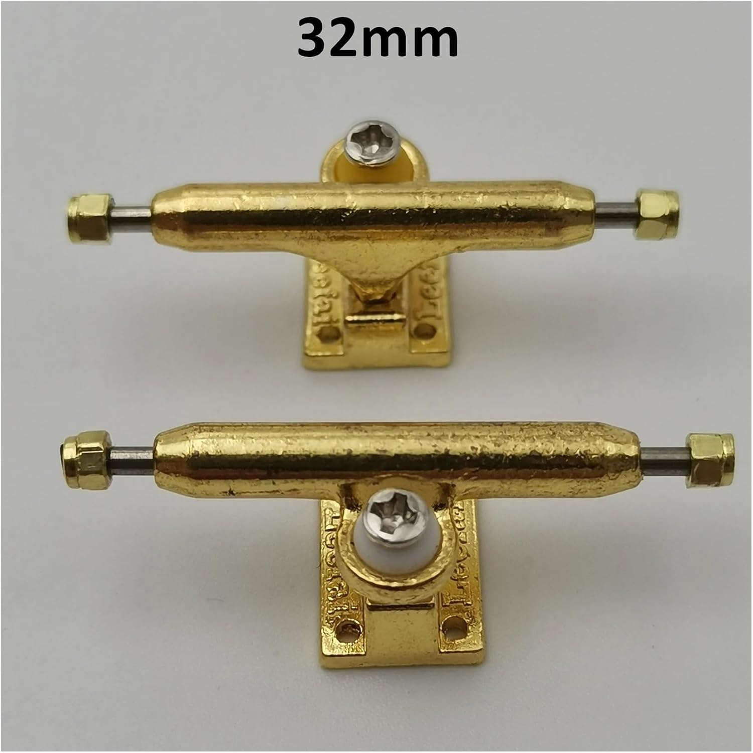 34mm 32mm Fingerboard Trucks V1 Base with Soft Bushing for Professional Finger Skateboard Mini Skate Board Toys(32mm Gold)