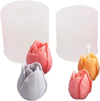 YODOOLTLY 3D Tulipán Szilikon Forma 2db - Gyertya, Szappan, Fondant Díszítéshez 1