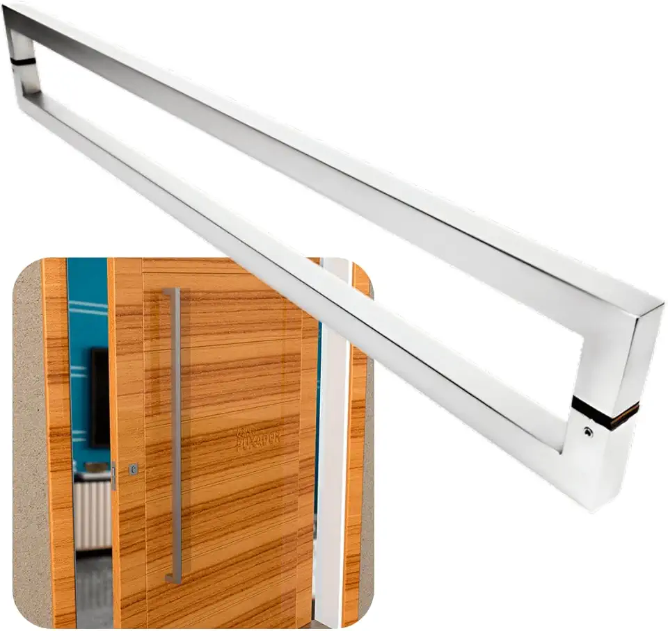 Puxador Para Portas Slin 30 cm Aço inox Escovado