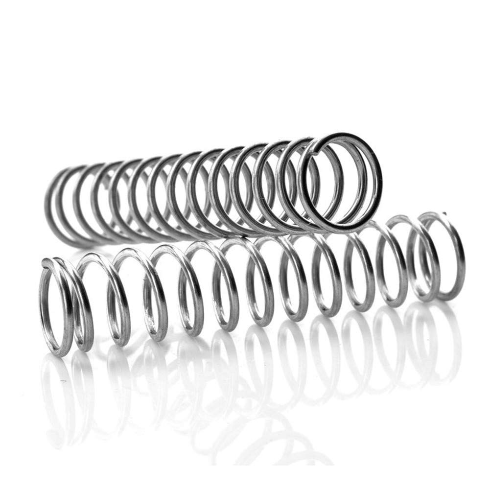 ZHENGGUIFANG Solid 10PCS Y Type Spring 304 Stainless Steel Pressure Spring Wire Dia 0.7mm Outer Dia 7mm Length 5-50mm (Size : 0.7x7x20mm)