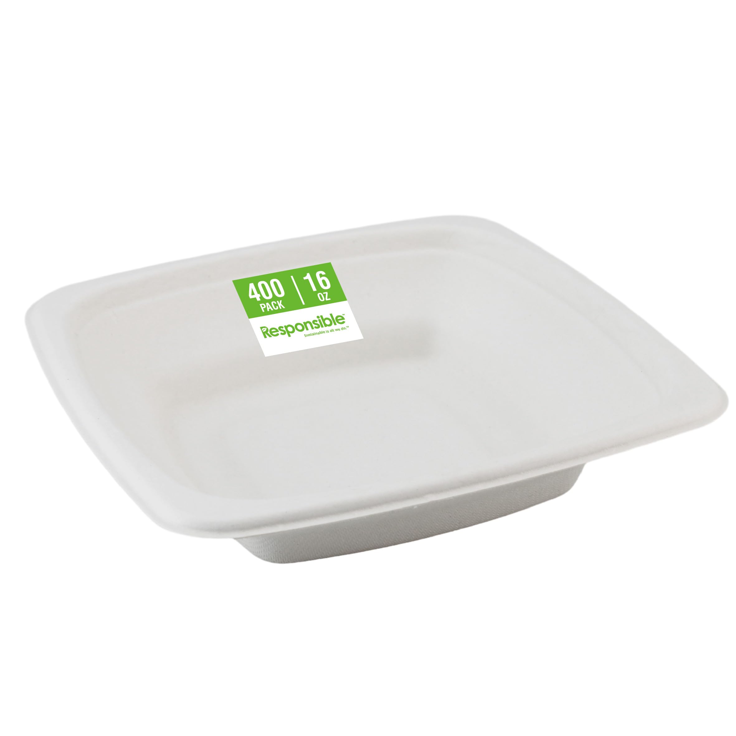 Responsible Products 16 oz (400 Count) / Classic White / Casual Bowls