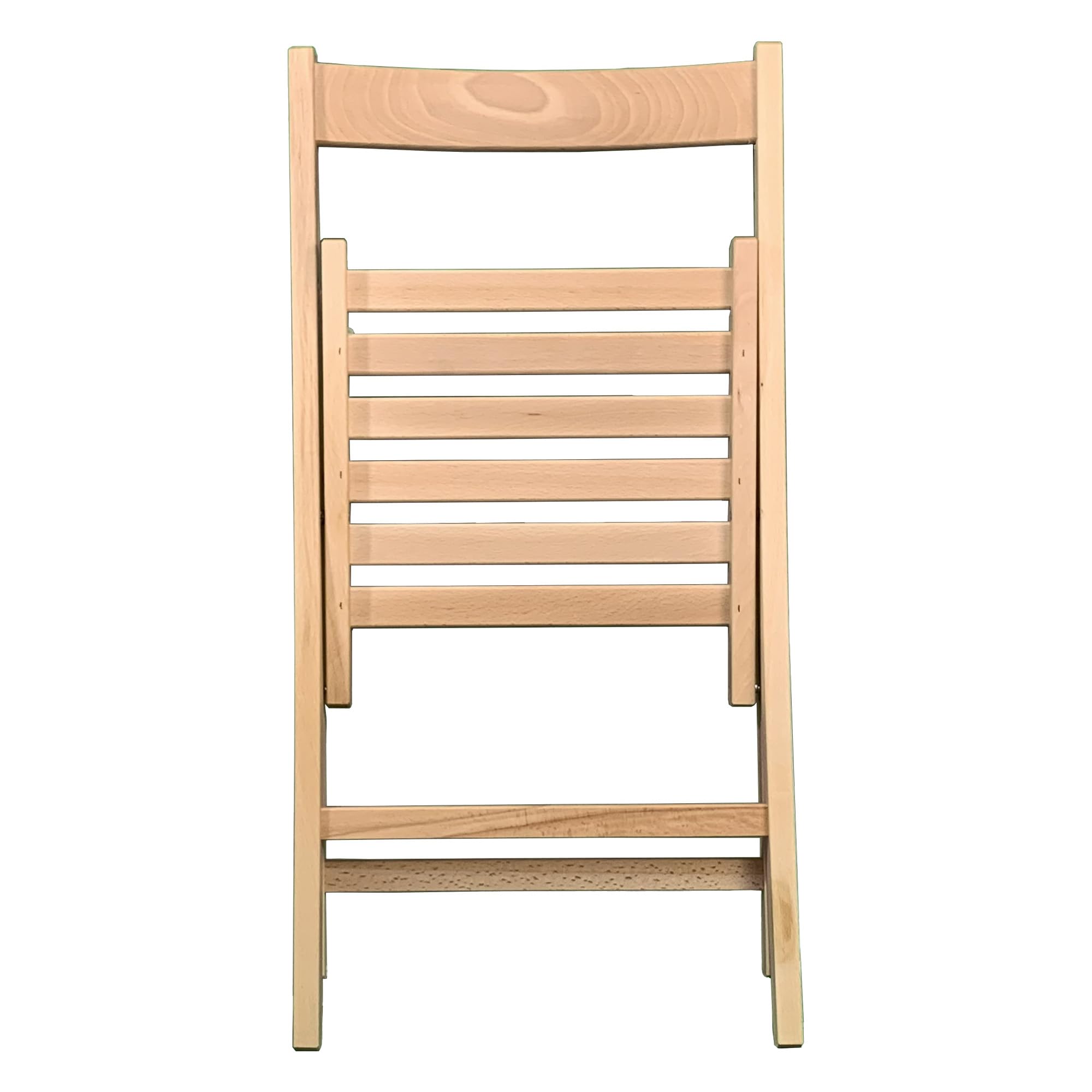 Sicignano Set 4 Sedia Pieghevole, Legno Faggio, Richiudibile, Compatta, Sgabello, Comoda, Facile da Portare, A79xL43xP49cm (Naturale)