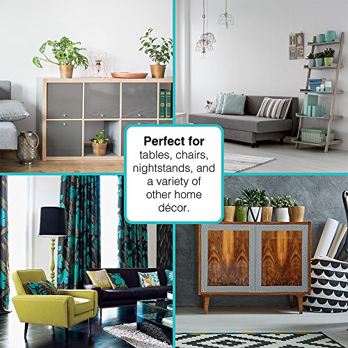 Softtouch 2 1/2" Square Reusable Carpet Bottom Furniture Caster Cups To Protect Hardwood, Tile Or Laminate Floors, Brown/Gray (4 Pack) #TOP4