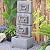 SERSERBILHOME 34.84” Water Fountain Outdoor LED Lights and Pump Water Fountains Indoor Floor-Standing Waterfall Outdoor Fountain for Garden Porch,Deck, House, Office Art Décor