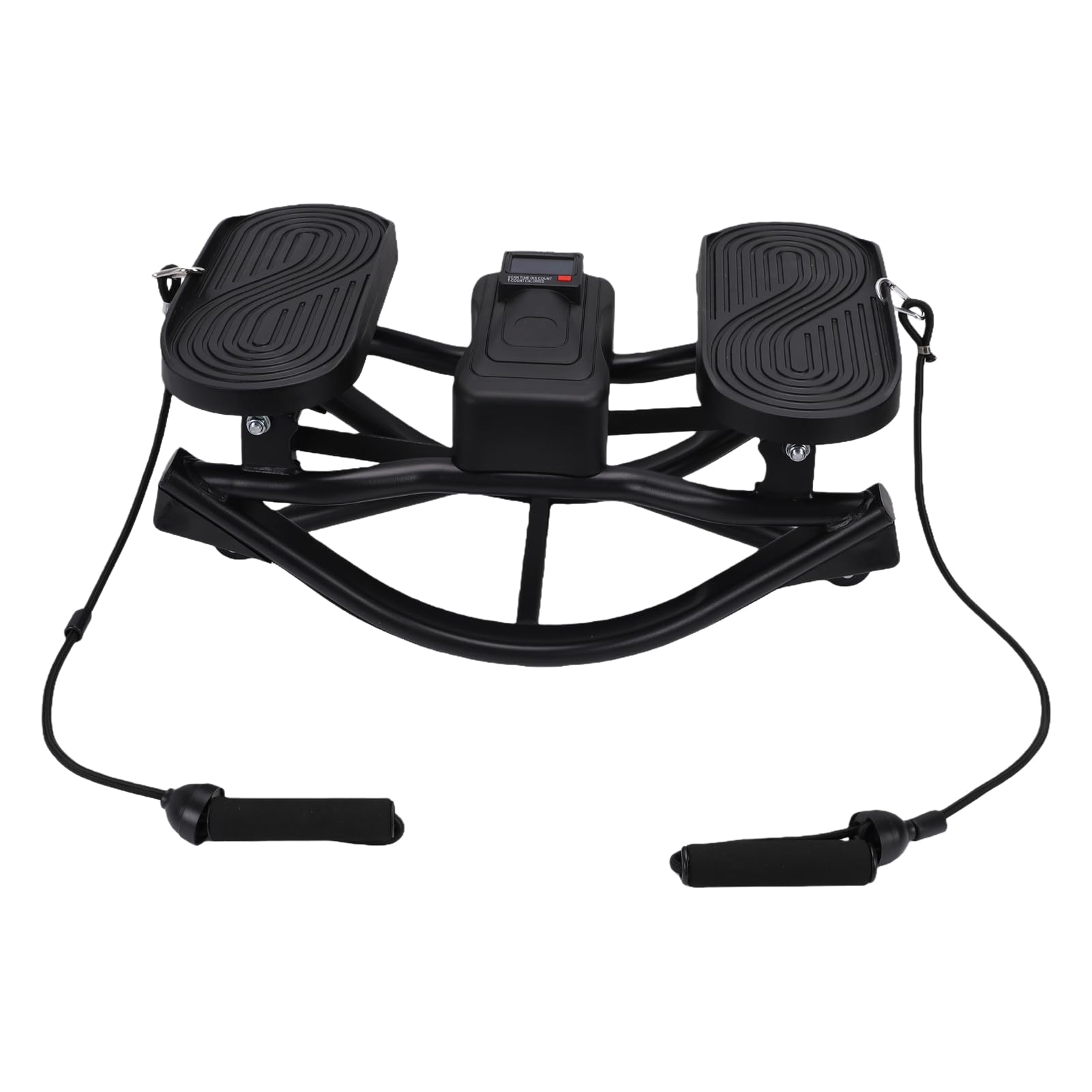 POENVFPO Stepper per Scale con Fasce di Resistenza, Macchina per il Fitness Silenziosa con Display HD con Tracciamento, Nero