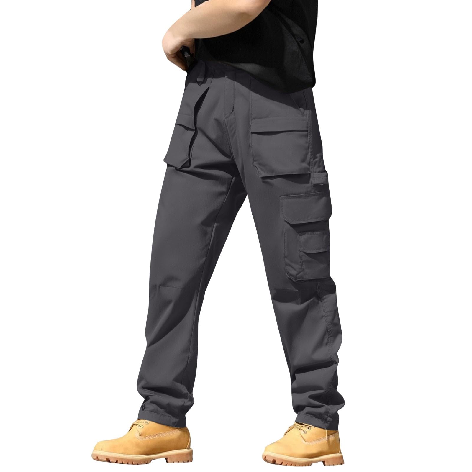 YRxUIAI Pantalon tactique d'été décontracté pour homme Pantalon de travail de combat multi-poches à séchage rapide Pantalon de survêtement tactique en plein air escalade