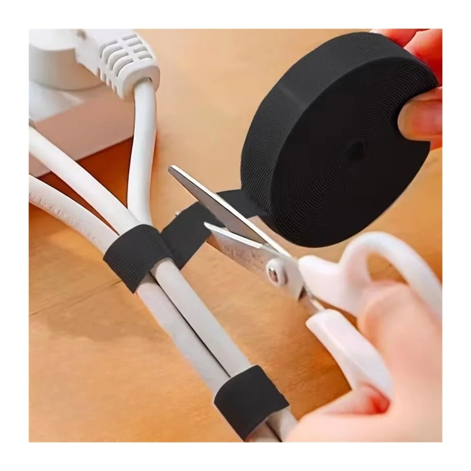 Self Adhesive Reusable Hook And Loop Cable Ties