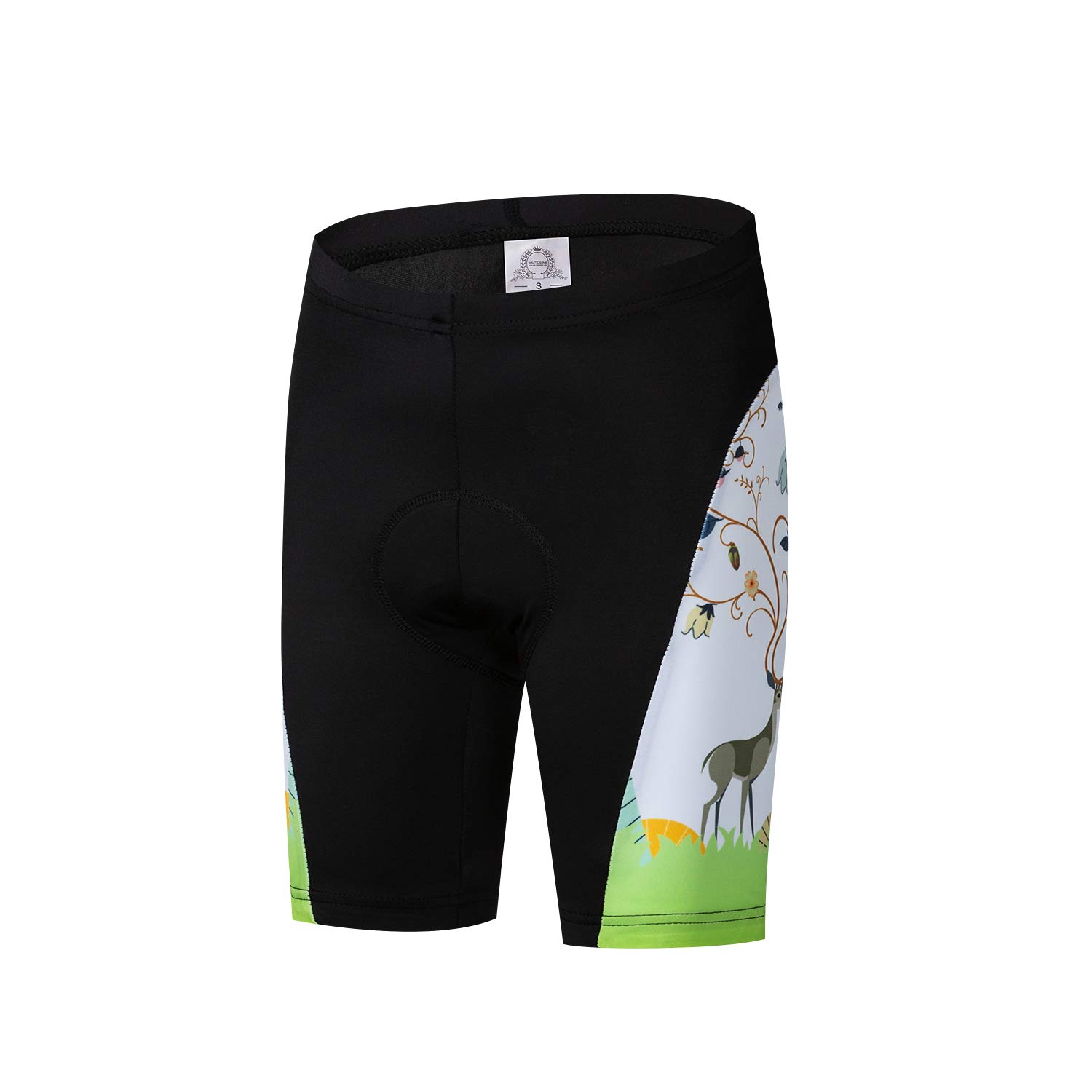 JPOJPO Cycling Bike Shorts Children Bicycle Riding Half Pants 4D Gel Padded Cycle Wear Tights M