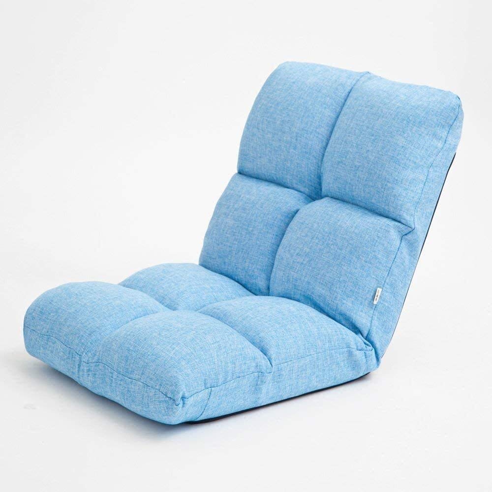 Sun Lounger bleu fauteuil de jardin pliable et sofa de sol tatami