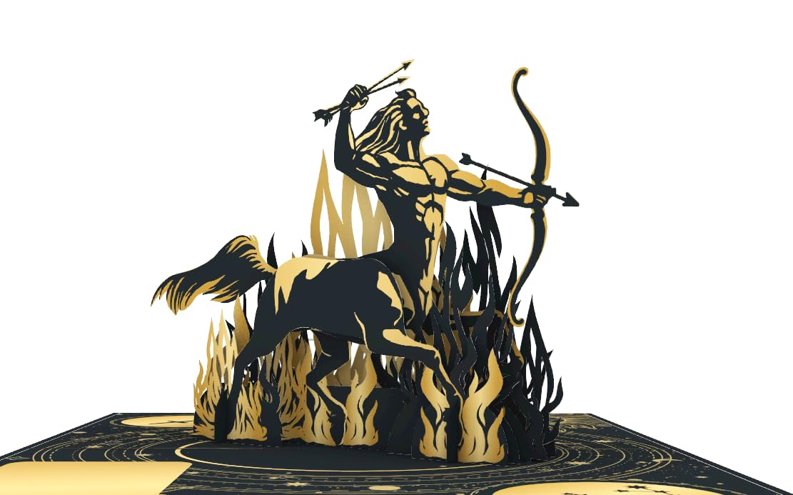 iGifts And Cards Sagittarius Zodiac 3D Pop-Up Card – Free Spirit 5"x7"
