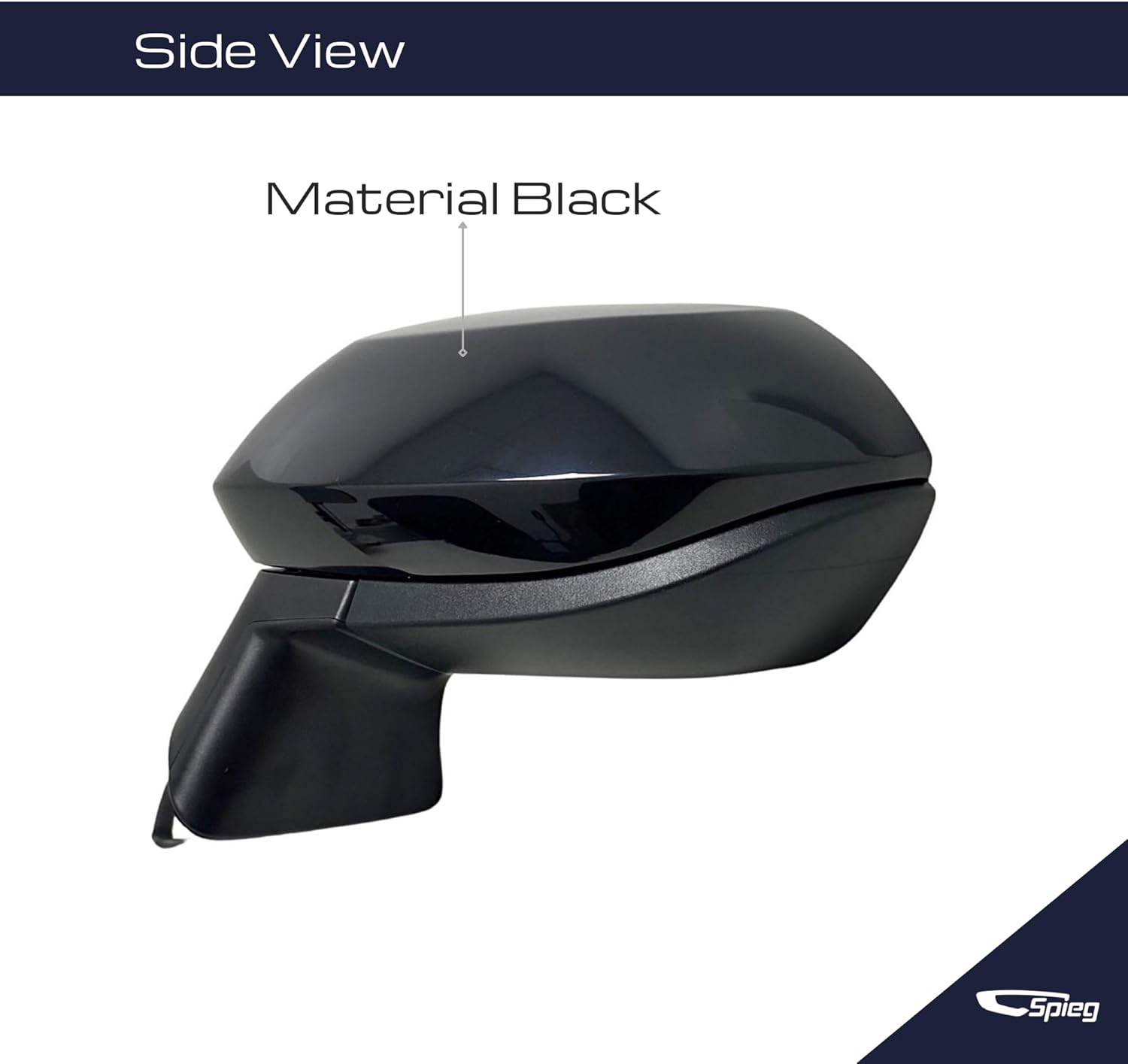 Spieg Driver Side Mirror for 2020-2025 Toyota Corolla Blind Spot Monitoring BSM Heated Glass Black 6 Pins Left TO1320393