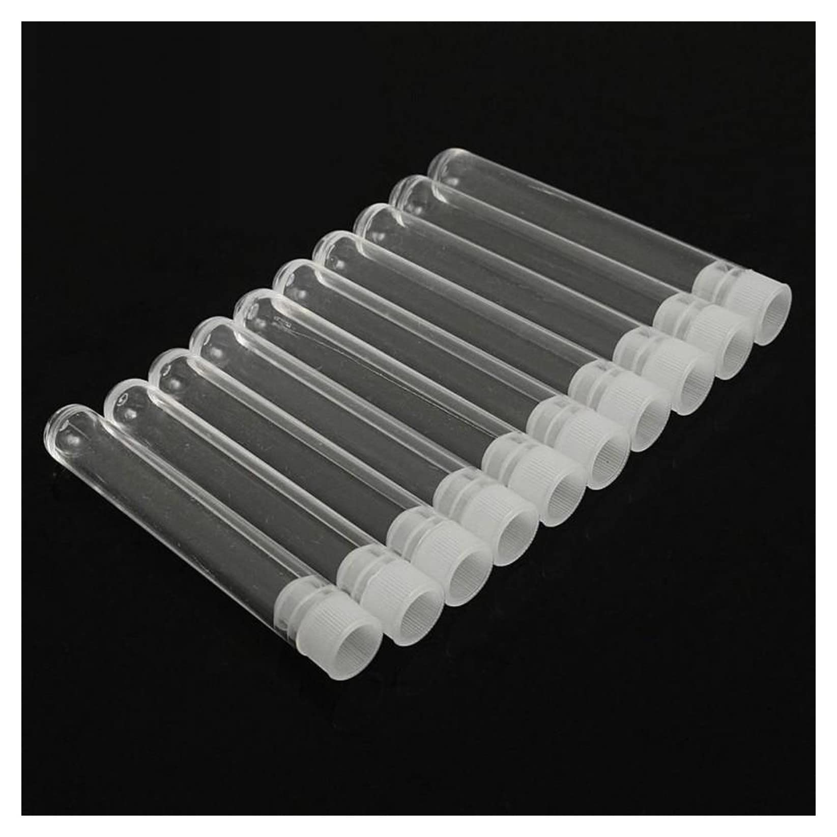 Plastikowe probówki 1000 szt./przezroczyste laboratoryjne przezroczyste plastikowe probówki fiolki z nakładkami szkolne materiały laboratoryjne 12 x 100 mm plastikowe probówki z pokrywkami