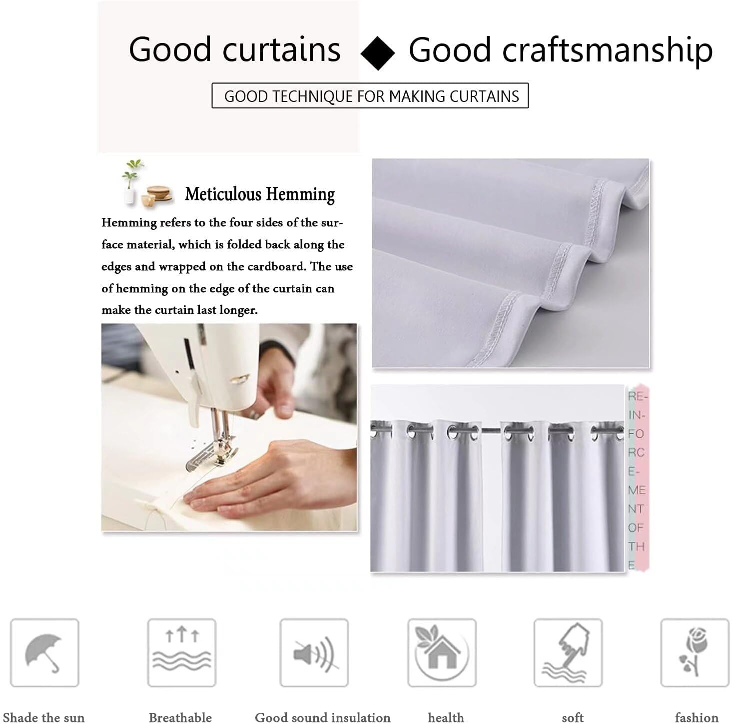 Shaari Vorhänge Gardinen mit Ösen, Vorhang Blickdicht, Verdunklungsvorhänge, Fensterdekoration, Schlafzimmer Wohnzimmer & Kinderzimmer Deko, Blackout Curtain 2er Set