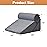 3PCS Wedge Pillow for Acid Reflux Relief, Adjustable Wedge Pillow Headboard, Bed Wedges Pillow for Back Pain Relief, Sleeping, Post Surgery, Back Support Pillows for Sitting Up, Snoring, Plush Grey