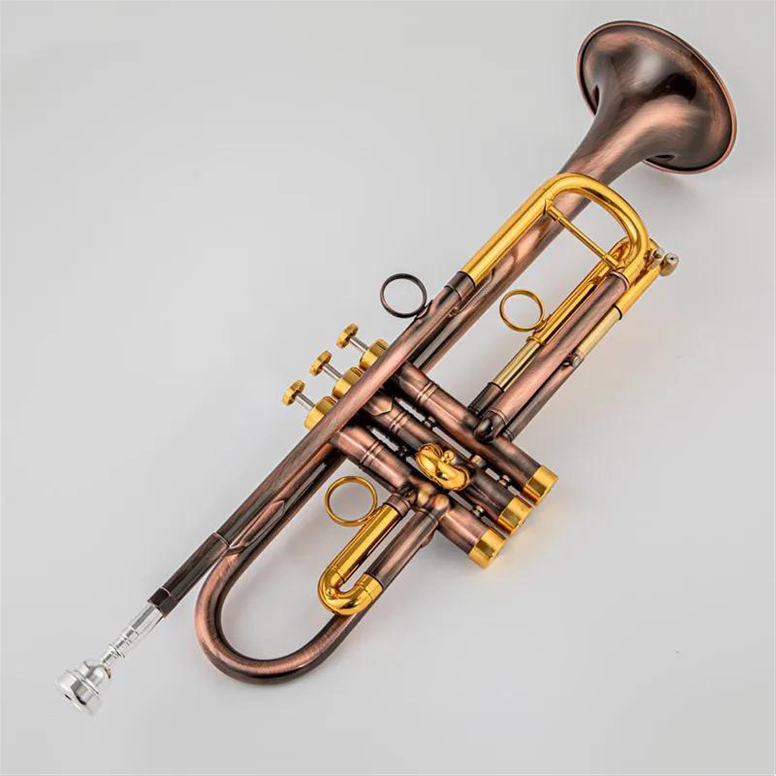 Standard Trąbka Bb Mała Trąbka Brąz Czerwony Profesjonalny Instrument Muzyczny Z Futerałem Standardowy Instrument Trąbkowy