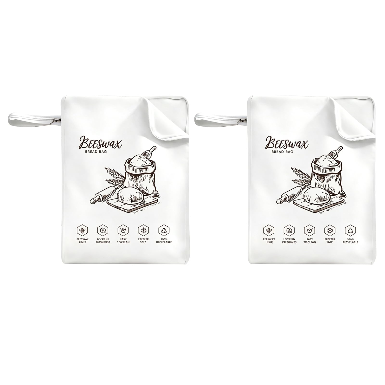 NVOQILIN Beeswaxs Bread Preservation Bag Large Size for Keeping Bread Freshing and Moold Fabric Preservation Bag