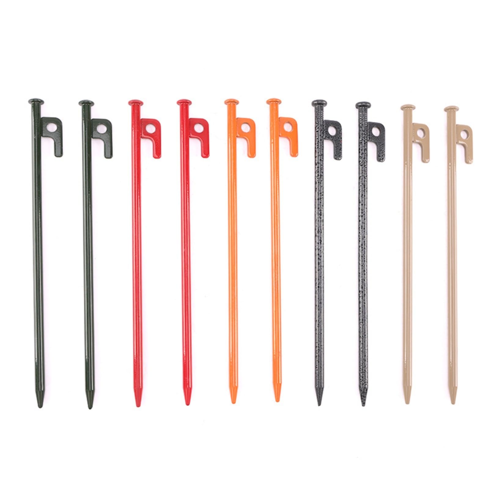 Picchetti Tenda 4 Pezzi di Chiodi da Campeggio for Esterni, ispessiti e allungati, Antivento, fissi, for Tenda da Spiaggia, Grandi, da Campeggio, in Acciaio(Yellow 40 cm)