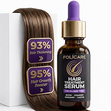 Hair Growth Serum & Thickening Serum With Biotin & Rosemary Oil, Multi-Benefit Treatment for Thinning Hair, Boosts Density, Strengthen, Hydrate, Nourish and Repair Dry Scalp for Men & Women, 1 Pack