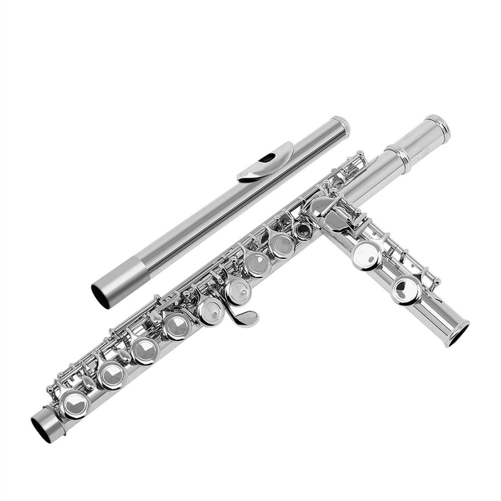 Flauto Traverso In Cupronichel A 16 Fori Chiusi Con Chiave C Con Offset G E Chiave E Divisa Flauto Traverso Kit