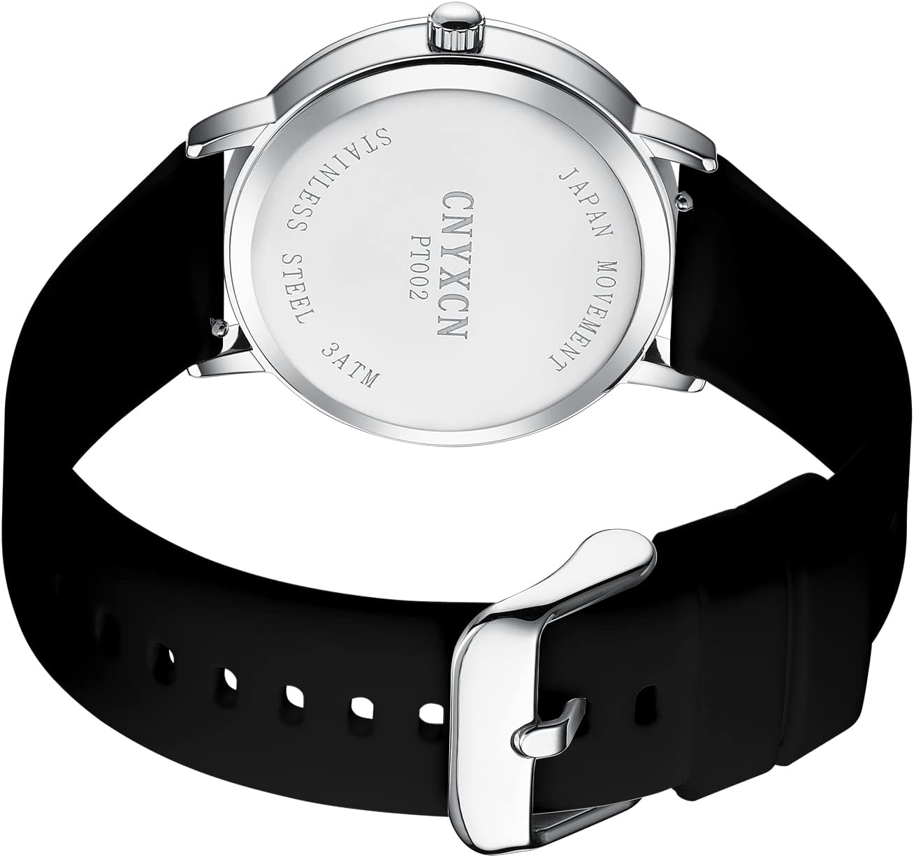 Nurse Watch for Medical Students,Doctors,Women Men with Second Hand and 24 Hour Easy to Read Dial Silicone Band Water Resistant Black+White image 6 of 7 B0BPNRHFRN