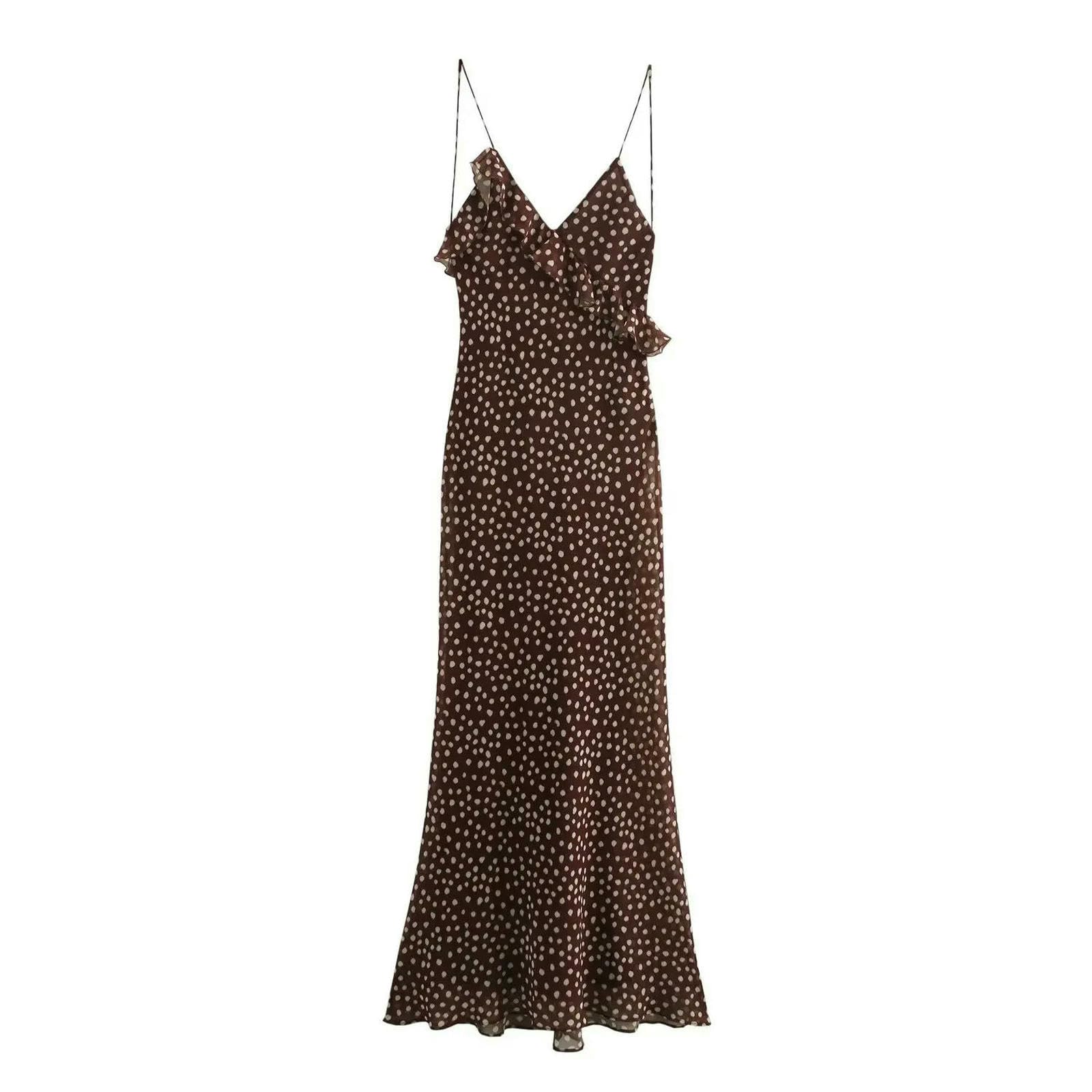 Abito Donna Invernale Abbigliamento da Donna Abito A Pois Decorativo A Strati di Temperamento Dolce E alla Moda-Multi-m