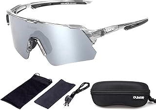 OUWOR OUWOR Polarized Cycling Glasses for Men Women Youth, UV400 Mountain Bike Sunglasses for Bicycle Mtb Running Fishing Baseball