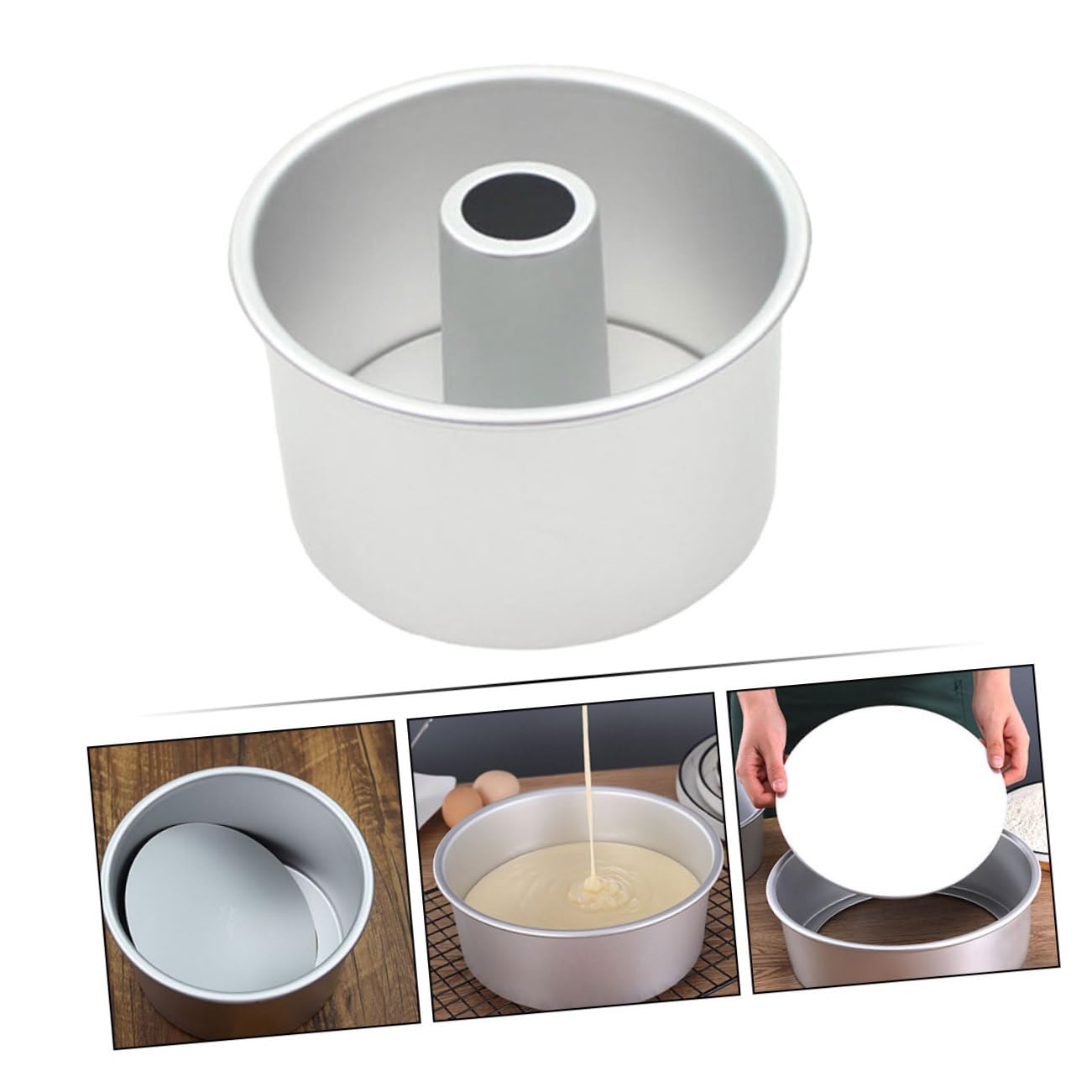 Cheesecake Stampo in Lega di Alluminio Design Fondo Rimovibile, Teglia Rotonda da 8 Pollici Resistente e Non Facile da Deformare, la Cottura in Forno