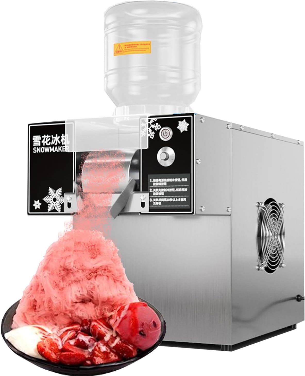 Commercial Korean Kakigori Mesin,Ice Shaver Bingsu Making Machine,Color Shaved Ice Machine,Cone Ice Cream Machine Shaved Ice Equipment,Shaved Speed Adjustable Machine,180kg