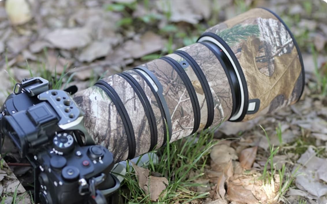 Wasserdichter Kamera-Objektivmantel für Sony FE 70–200 mm F2.8 GM OSS II, Kamera-Regenabdeckung, Objektiv-Schutzhülle, Dschungel-Tarnmuster