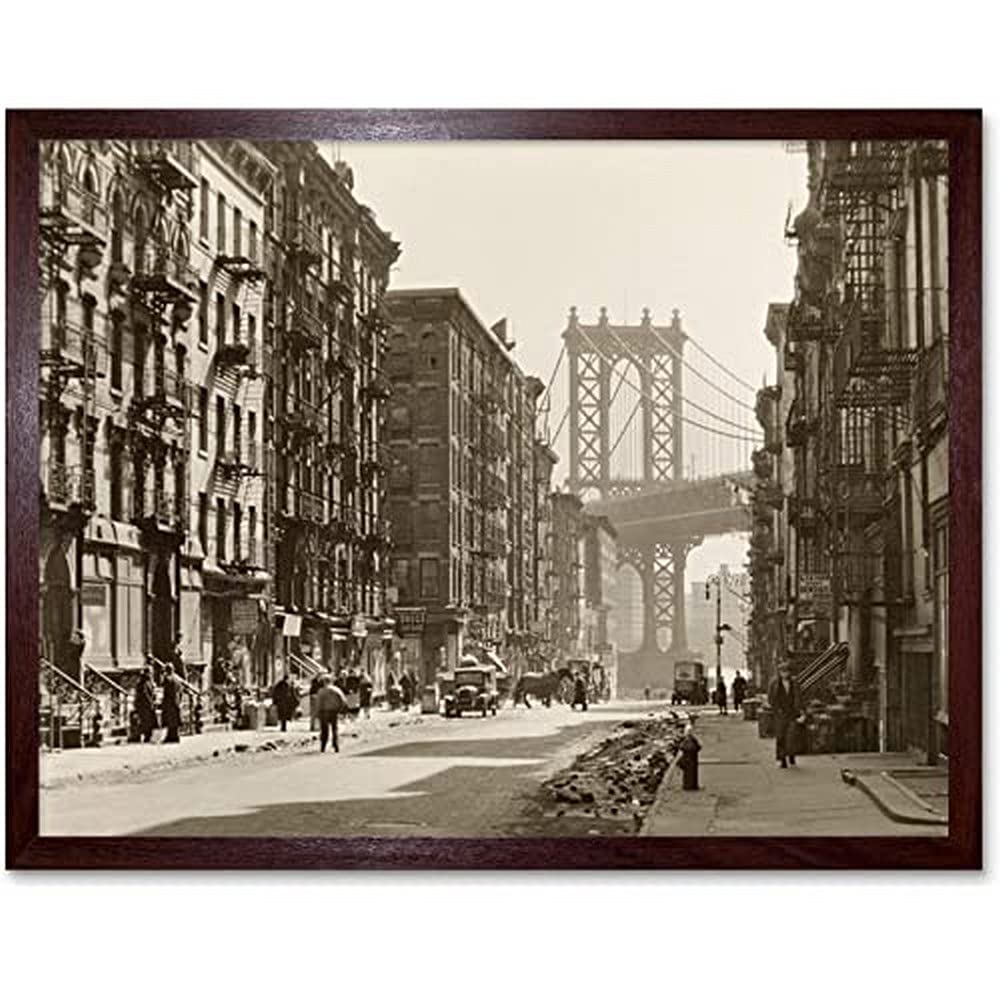 New York Pike Street Manhattan Bridge Photo Unframed Wall Art Print Poster Home Decor Premium
