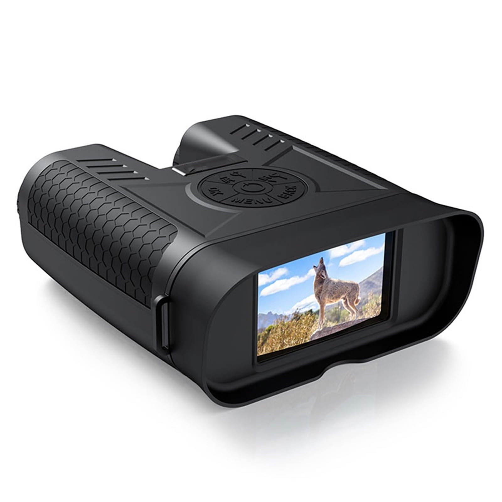 K53 20X Digital Zoom 600M Infrared Night Vision Binoculars 1080P HD Professional Binocular Telescope for Camping(Black with 64G Card)