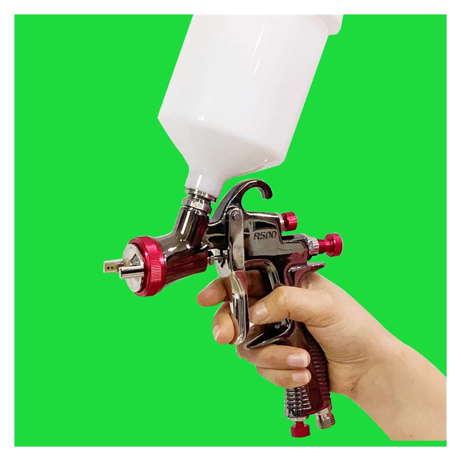 Pistolet Natryskowy, LVLP Air Spray Gun R500 Wykończenie samochodu Malarstwo 1.3mm Dysza 600cc Cup Grawitacja Motoryzacja Wykończenie Powierzchni Powierzchnia