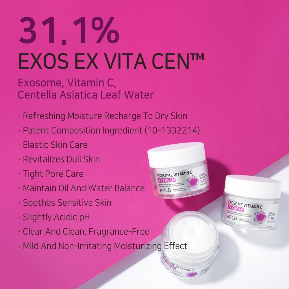 APLB Exosome Vitamin C EX Cream | EXOS EX VITA CEN™ 31.1% 1.86 FL.OZ/Korean Skincare, Efficient absorption, Dark spots, Elasticity Care, Revitalize for gentle and improve skin texture - Image 3