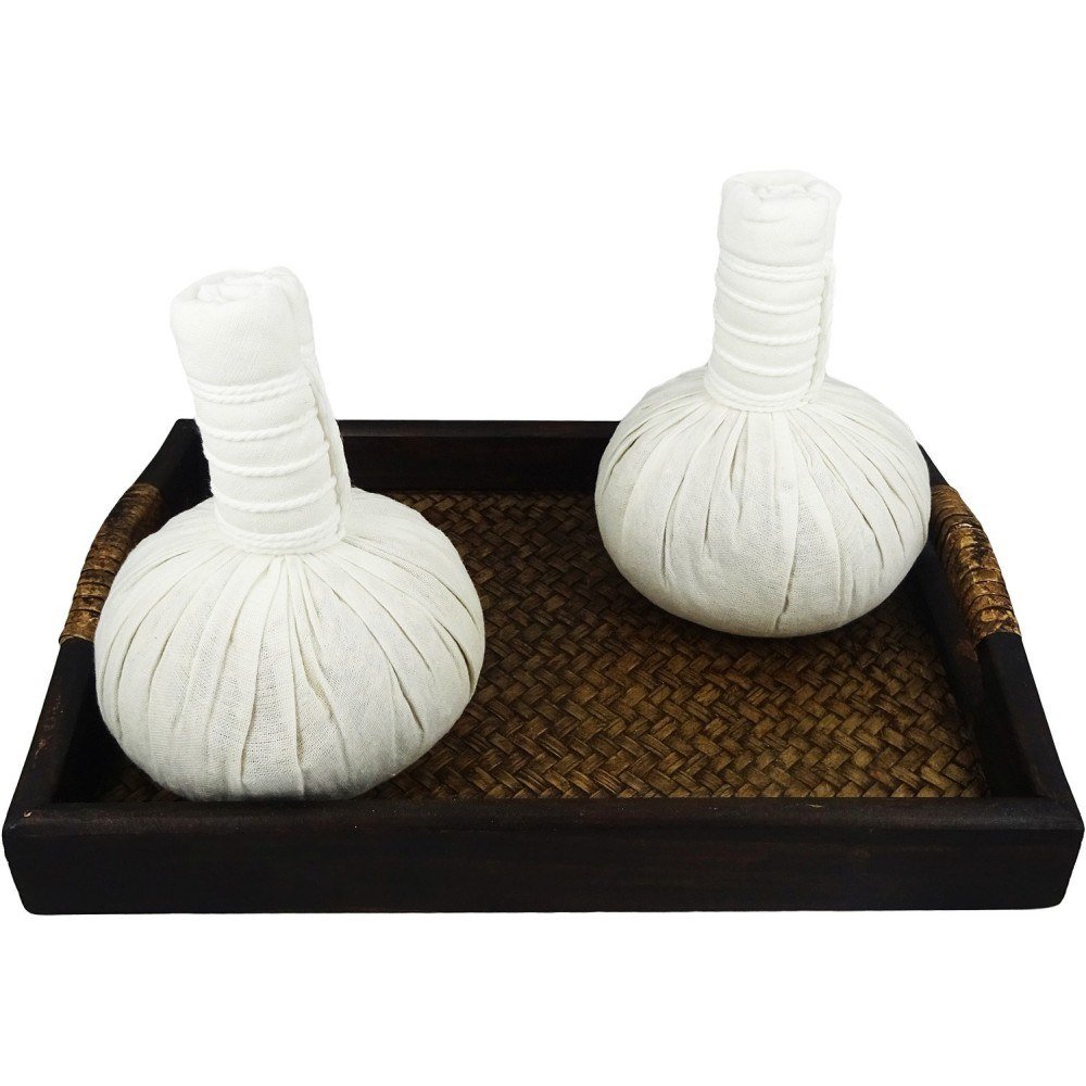 20 x Pindas herbales tailandés 200g / bolsas para los masajes ayurvédico - hierbas de tailndés - MyThaiMassage - ingredientes 100% naturales