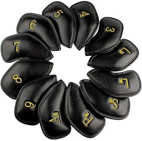 Miniatura 15 de CRAFTSMAN GOLF 12 piezas o 1 pieza de fundas protectoras de cuero sintético para cabezas de palos de golf, compatibles con todas las marcas