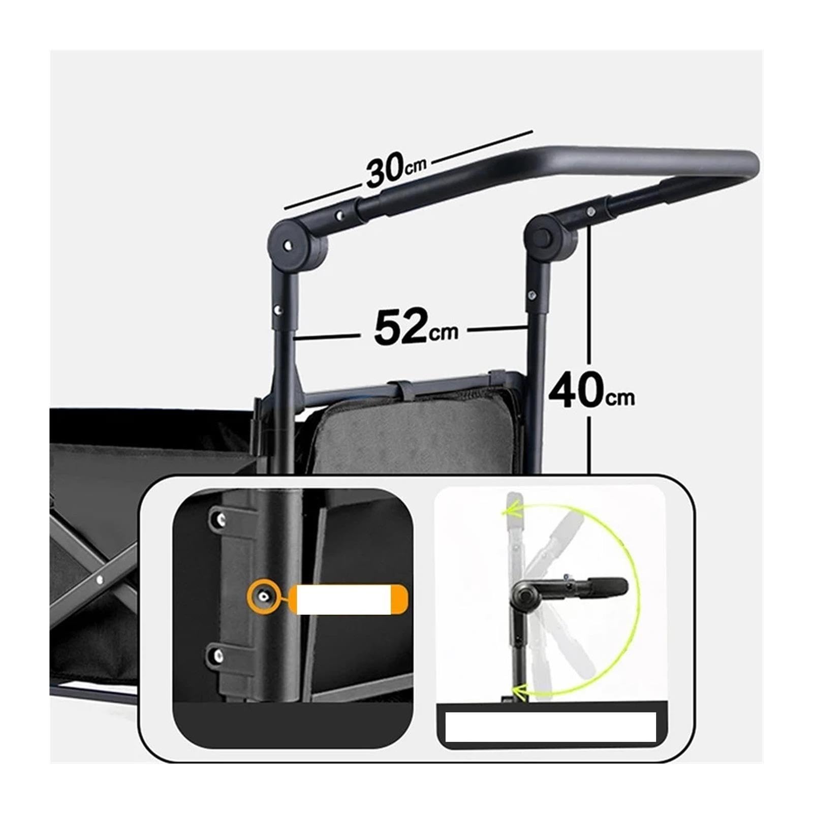 Asa Telescópica Asa de Empuje for Carrito Plegable