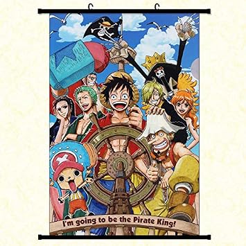 Tina Art One Piece Luffy Anime Funny Large Framed Poster with hooks 24x36 INCH