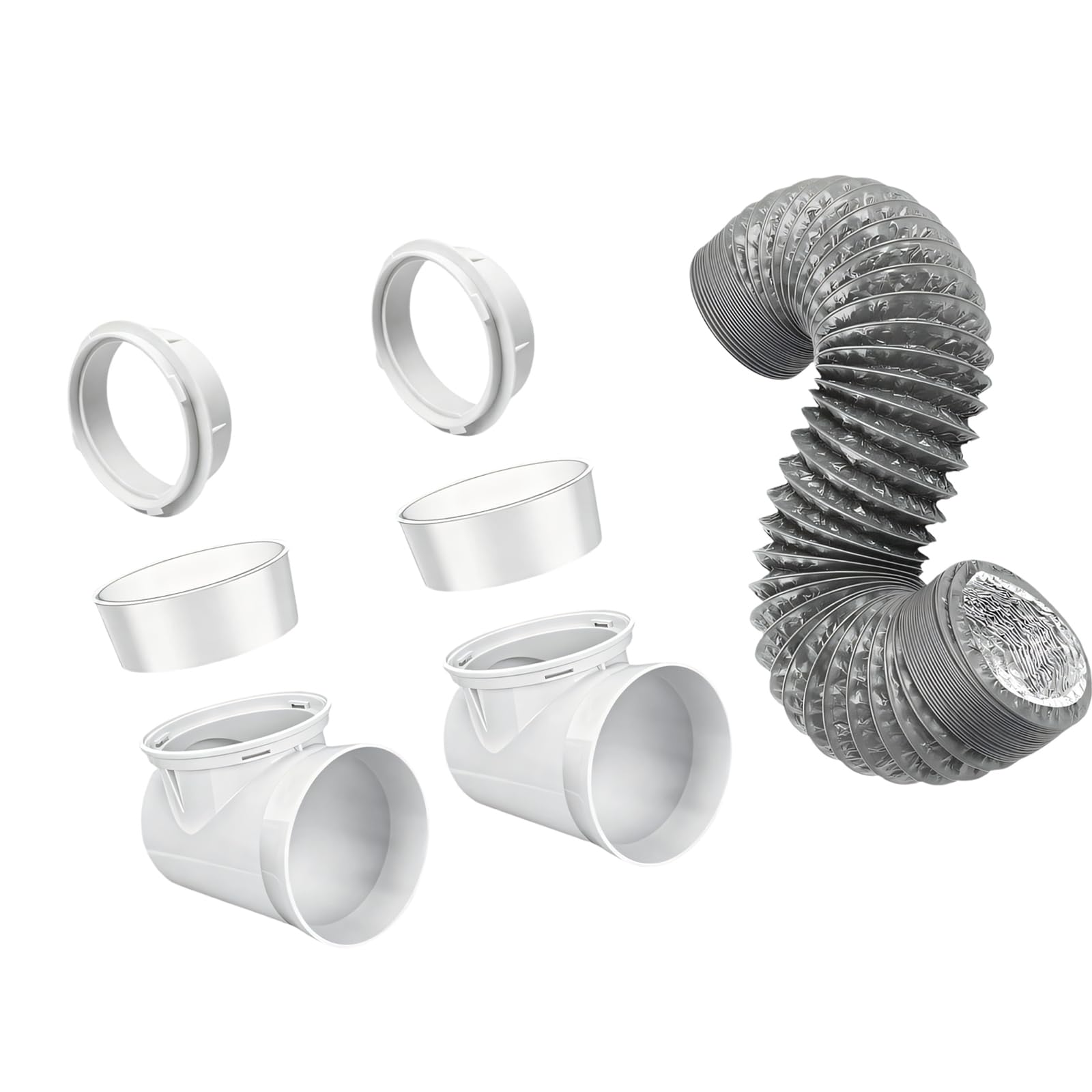 PANGBOER Complete Dryer Exhaust Package with Silicone Seals and Reinforced Parts for Secure Connection Dryer Vent Accessories