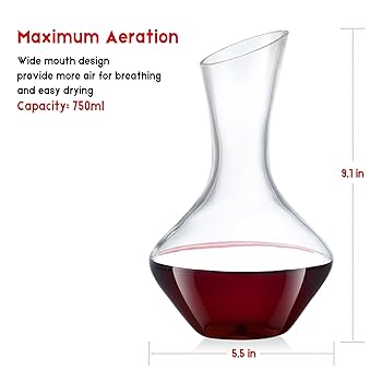 Amazon.co.jp: ワインデキャンタ、赤ワインカラフェ 100%手吹き